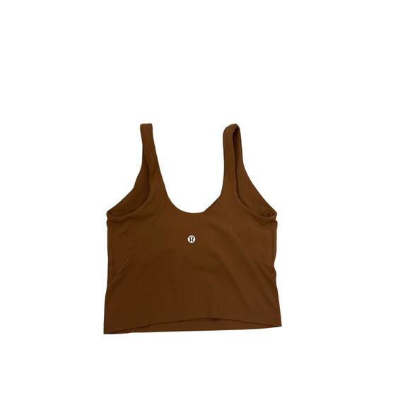 Lululemon Align Tank Top Brown Active Crop Built in Bra Activewear Size 2 - Picture 2 of 4